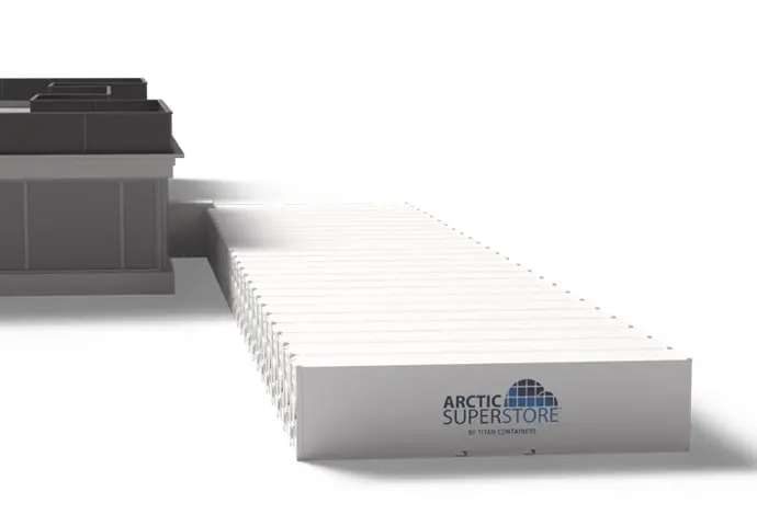 Arctic SuperStore Vista lateral com abas fechadas