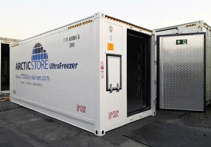 Contêineres refrigerados de temperaturas ultrabaixas Arctic Ultrafreezer para locação