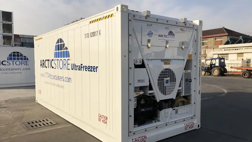 Armazenamento a frio de temperatura ultrabaixa Arctic Ultrafreezer - Contêineres refrigerados para locação