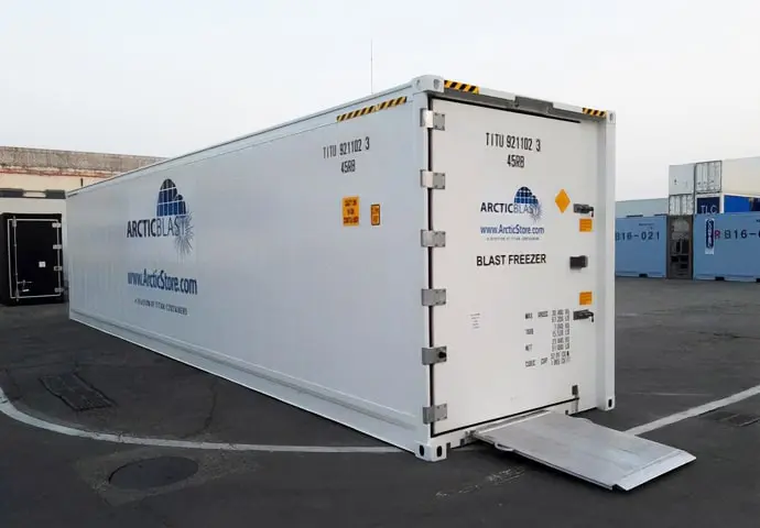 Armazenamento a frio ArcticBlast - Contêineres refrigerados de resfriamento rápido para locação