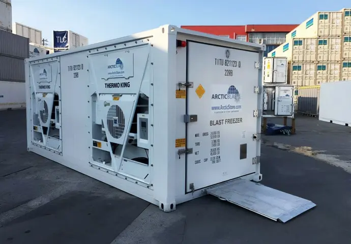 Armazenamento a frio ArcticBlast - Contêineres refrigerados de resfriamento rápido para locação