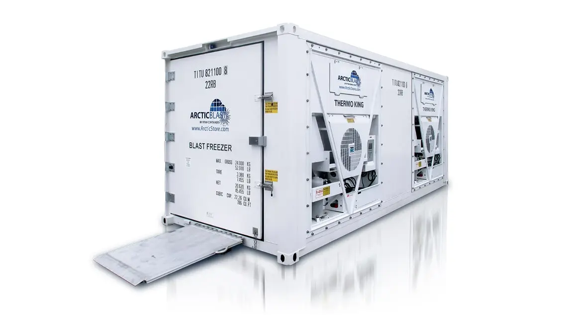 ArcticBlast – Armazenamento a frio. Contêineres refrigerados.