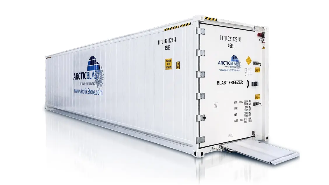 ArcticBlast – Armazenamento a frio. Contêineres refrigerados.
