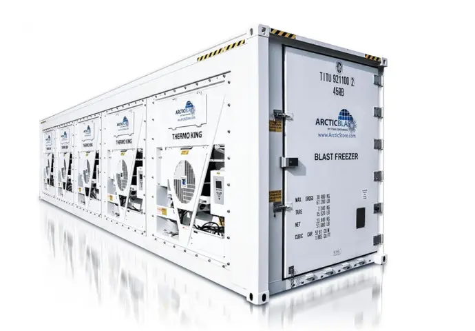 ArcticBlast – Armazenamento a frio. Contêineres refrigerados.