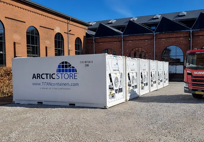 Contêineres refrigerados de 20 pés para armazenamento a frio ArcticStore para locação