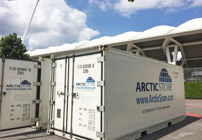 Contêineres refrigerados de 20 pés para armazenamento a frio ArcticStore para locação