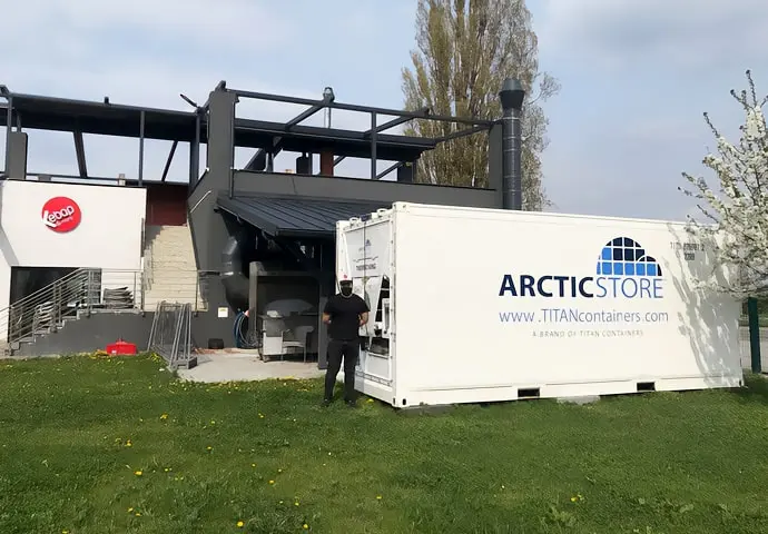 Contêineres refrigerados de 20 pés para armazenamento a frio ArcticStore para locação