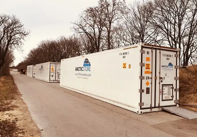 Contêineres refrigerados de 40 pés para armazenamento a frio ArcticStore para locação