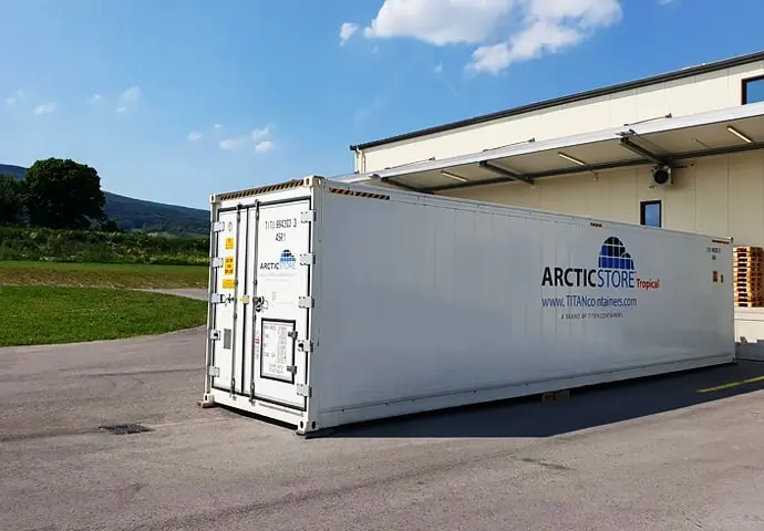 Aluguel de contêineres refrigerados de 40 pés para armazenamento a frio ArcticStore Tropical