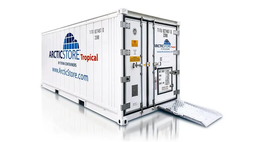 Armazenamento refrigerado tropical com economia de energia ArcticStore