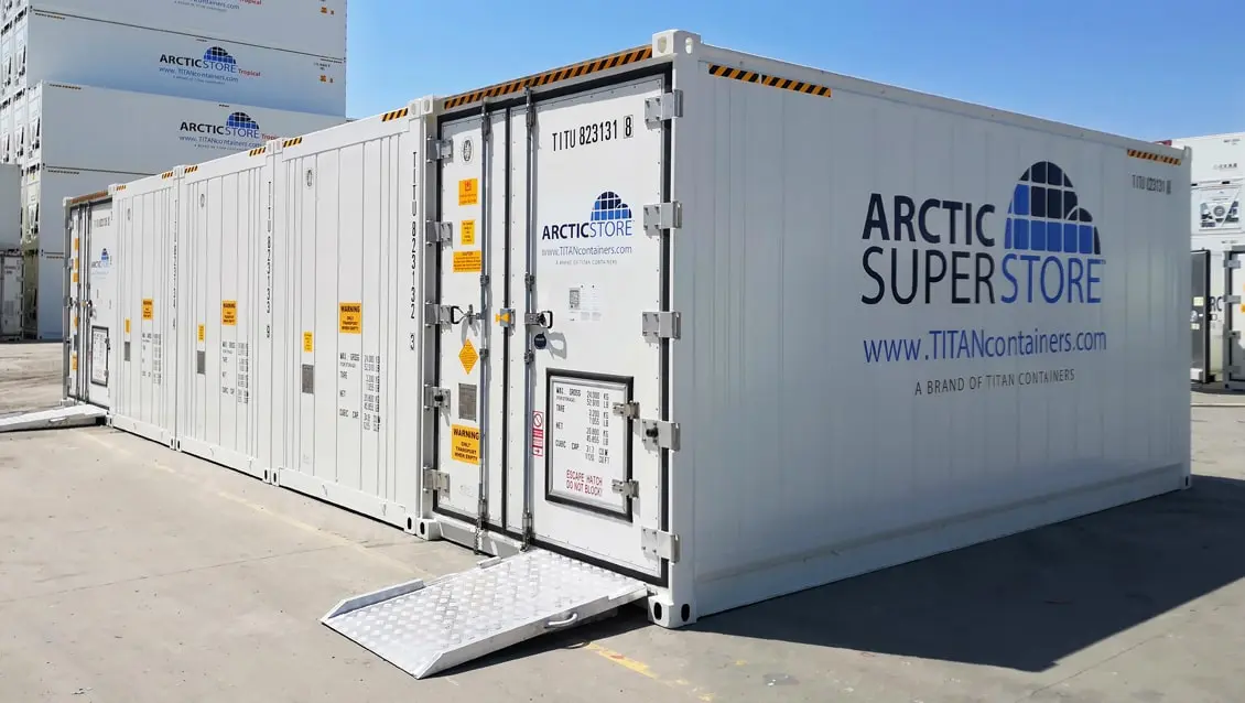Contentores refrigerados modulares Arctic SuperStore de 20 pés para aluguer