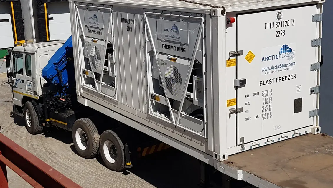 Refrigeração rápida ArcticBlast de 20 pés - Contêiner refrigerado para armazenamento