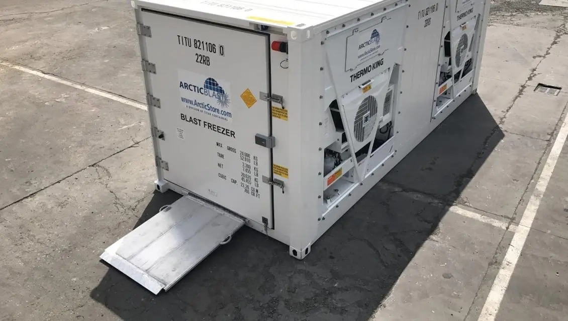 Refrigeração rápida ArcticBlast de 20 pés - Contêiner refrigerado para armazenamento