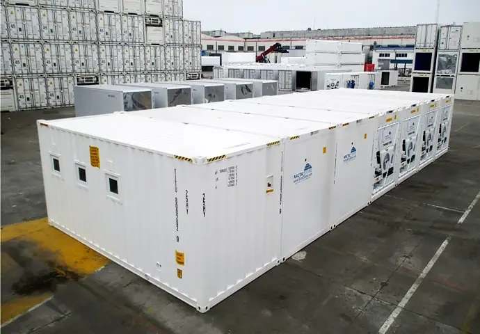 Aluguel de contêineres refrigerados modulares de armazenamento a frio SuperStore Cold