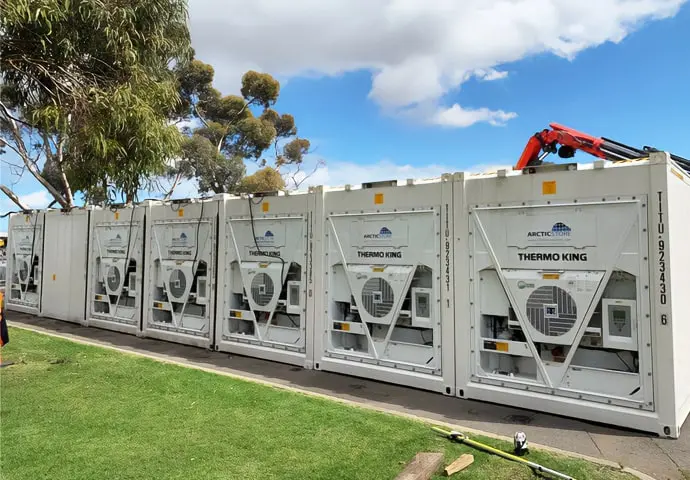 Aluguel de contêineres refrigerados modulares de armazenamento a frio SuperStore Cold