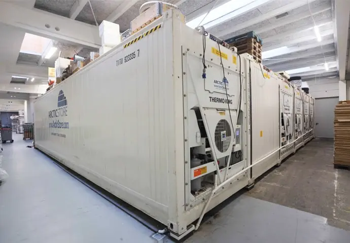 Aluguel de contêineres refrigerados modulares de armazenamento a frio SuperStore Cold