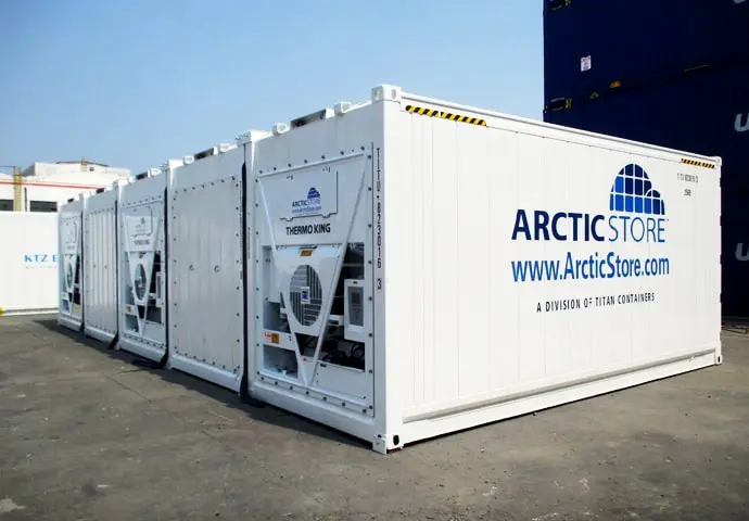 Aluguel de contêineres refrigerados modulares de armazenamento a frio SuperStore Cold