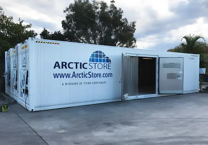 Aluguel de contêineres refrigerados modulares de armazenamento a frio SuperStore Cold
