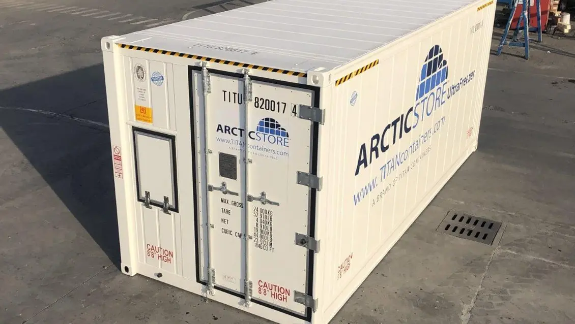 UltraFreezer Arctic de 20 pés - Contentor frigorífico para aluguer