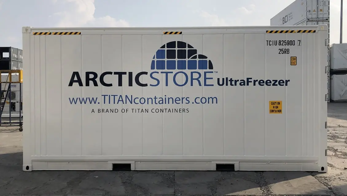 UltraFreezer Arctic de 20 pés - Contentor frigorífico para aluguer