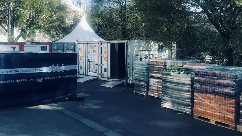 Armazenamento a frio para eventos e serviços de buffet