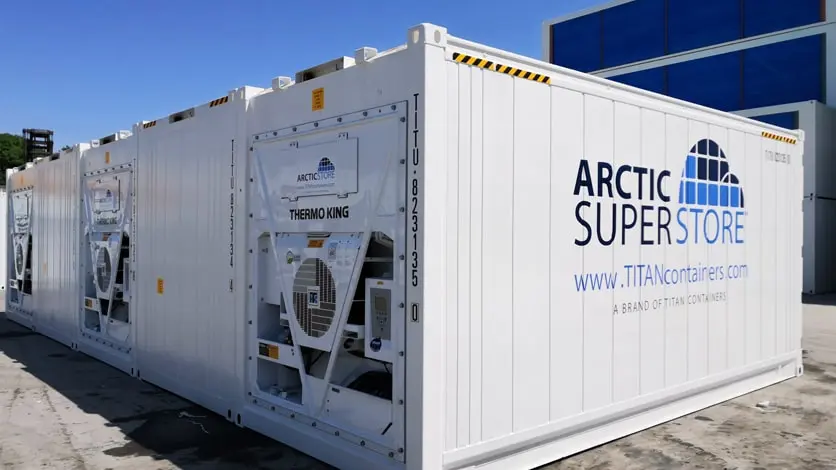 Armazenamento a frio modular Arctic SuperStore para serviços de saúde pública