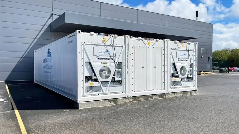 Armazenamento a frio modular Arctic SuperStore para clientes de tecnologia
