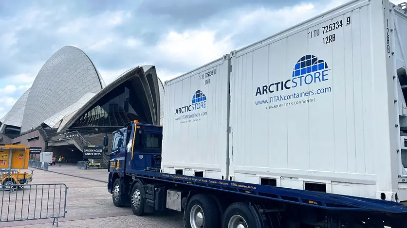 Soluções de armazenamento a frio ArcticStore - Contêineres refrigerados para eventos e serviços de buffet