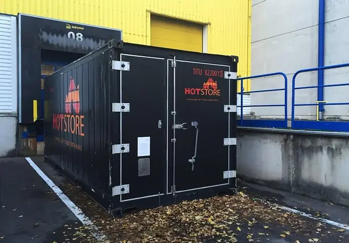 Armazenagem aquecida HotStore containers com controle de temperatura para locação